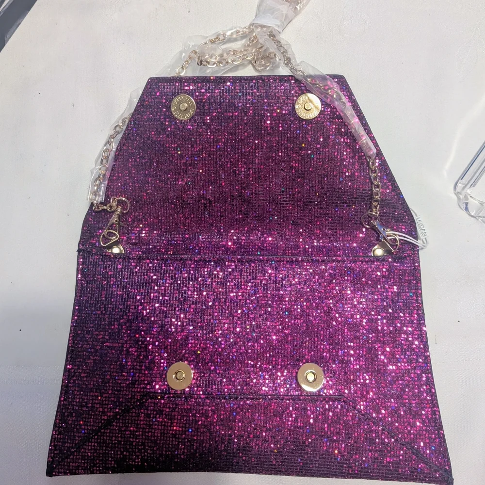 Urban Expressions Glitter Envelope Clutch/ Crossbody - Magenta 🔥